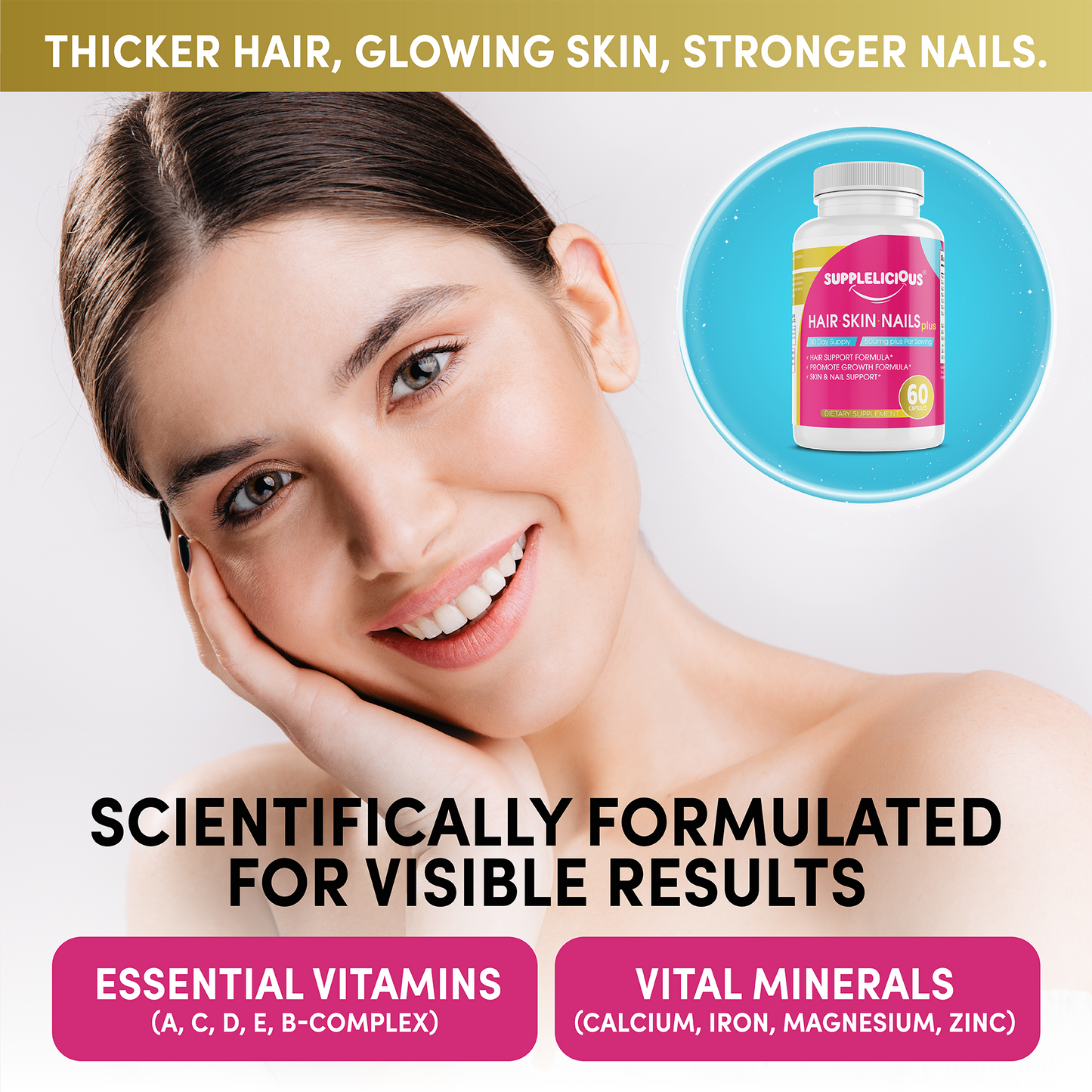 Supplelicious Hair, Skin, and Nails PLUS